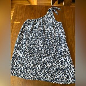 American Eagle Blue Floral One-Shoulder Dress (M)